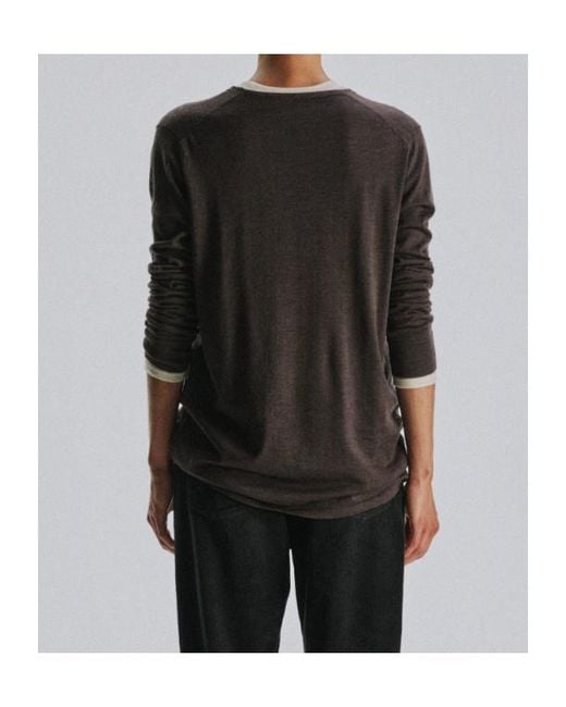 The Row Brown V-Neck Sweater