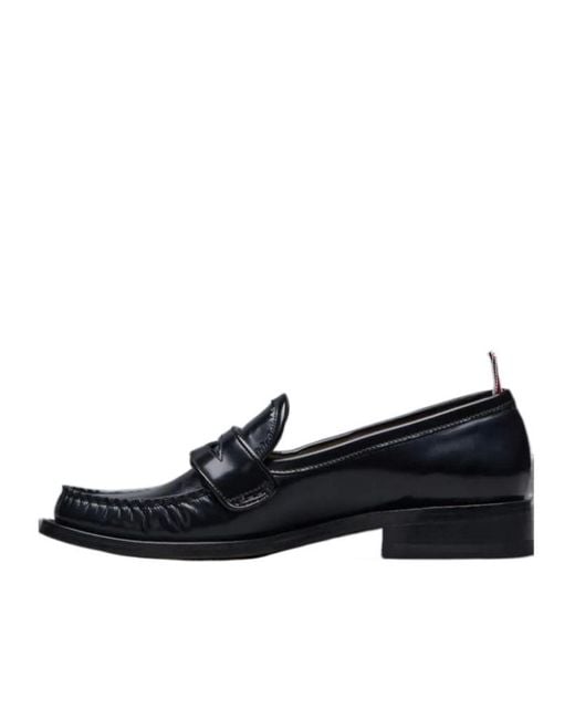 Thom Browne Blue Varsity Slip-On Penny Loafers