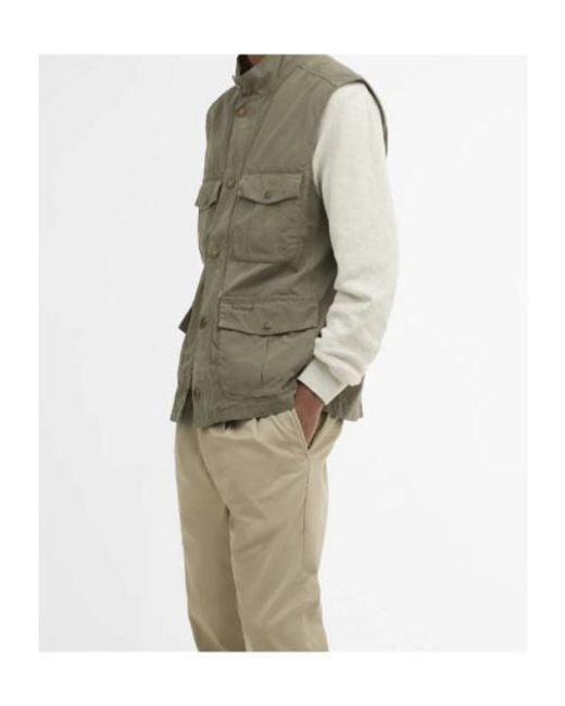 Barbour Green Multi-Pocket Gilet Jacket for men