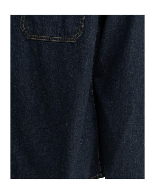 Stussy Blue Stüssy Overshirt Pocket Shirt for men