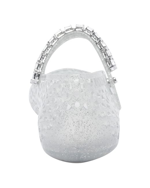 Jimmy Choo White The Jelly Embellished Ballerina Flats