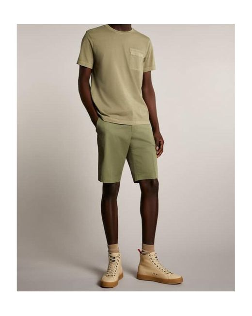 Fay Green Pocket Crew Neck T-Shirt for men