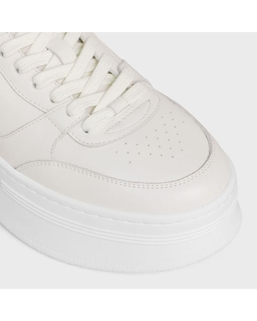 Céline White Block Wedge Sneaker