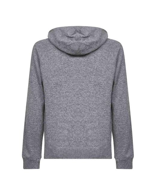 Mc2 Saint Barth Gray Drawstring Hooded Sweater for men