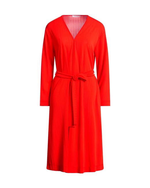 Max Mara Red Lightweight Knit Long-Sleeve Cardigan