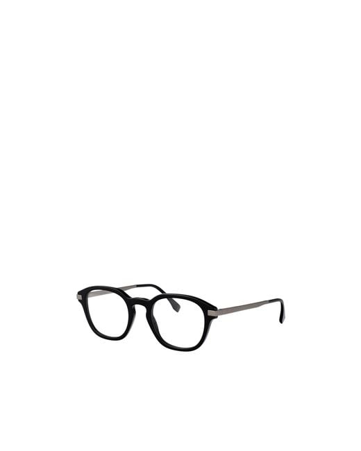 Fendi White Eyewear Oval Frame Glasses for men