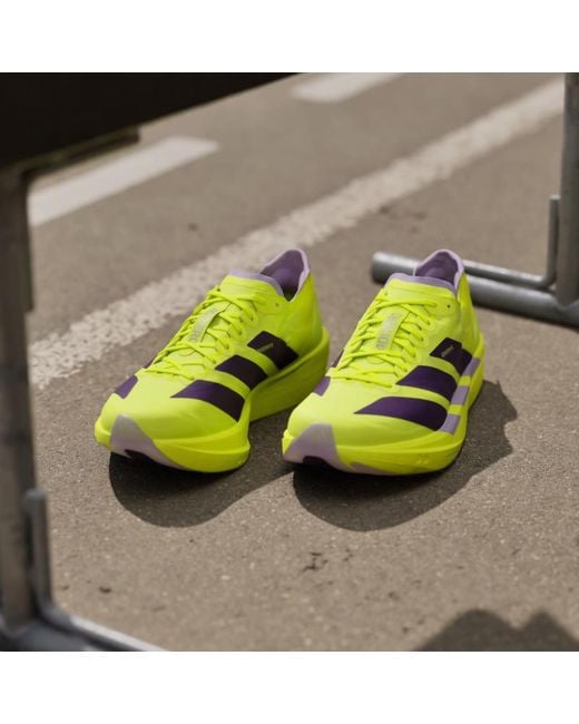 Adidas Yellow Adizero Takumi Sen 11 Sneakers for men