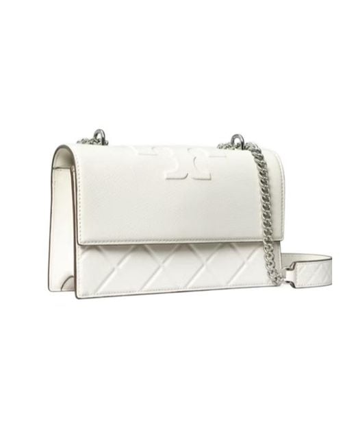 Tory Burch White Fleming Small Convertible Shoulder Bag