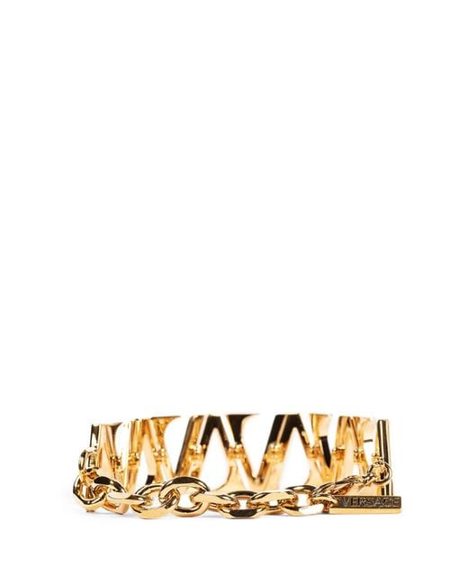 Versace Metallic Logo Chain Bracelet