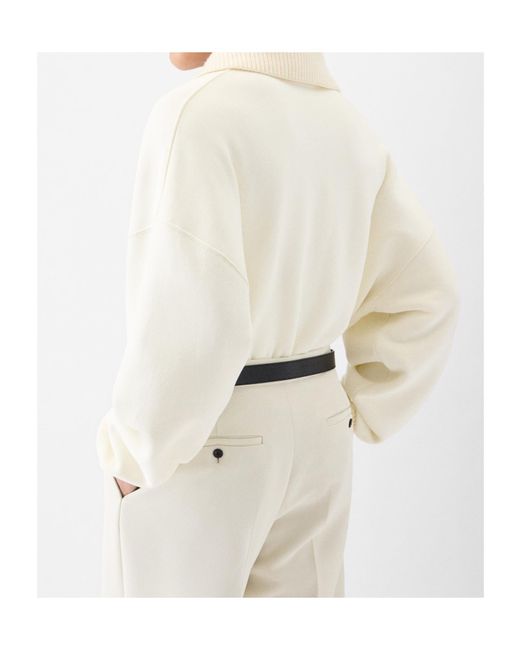 Jacquemus White The Punto Long-Sleeve Polo Shirt for men