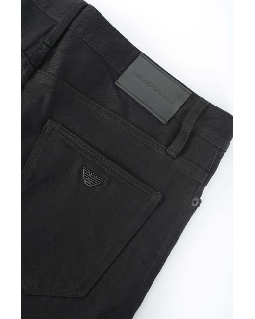 Emporio Armani Black Patch-Pockets Jeans for men