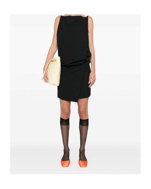Philosophy Di Lorenzo Serafini Black Belted Mini Skirt