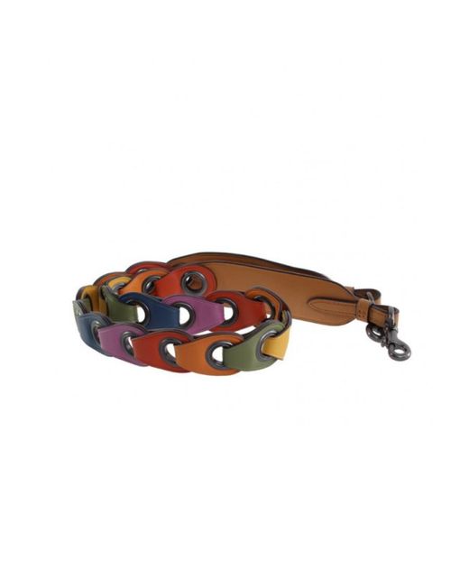COACH White Logo Shoulder Strap