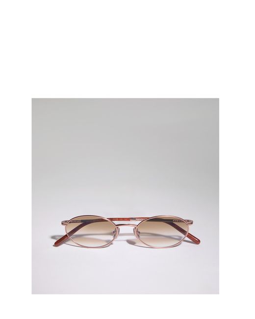 Brunello Cucinelli Gray Oval Frame Sunglasses for men