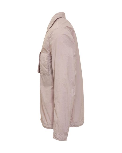 C P Company Pink Classic Long Sleeve Shirt for men
