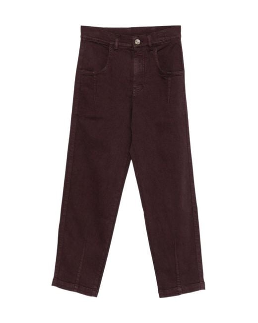 Eleventy Brown Multiple-Pocket Jeans