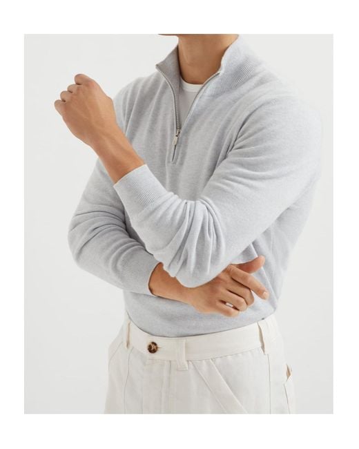 Brunello Cucinelli Gray Cashmere Sweater for men
