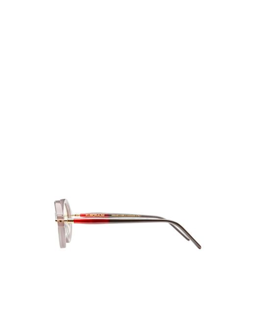 Kuboraum White Geometric Sunglasses