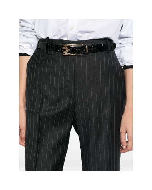 Tom Ford Black Striped Casual Trousers