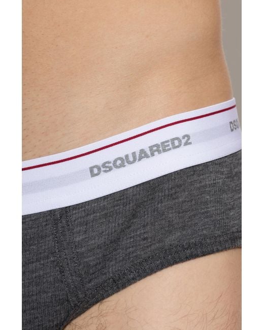 DSquared² Gray Logo Underwear for men