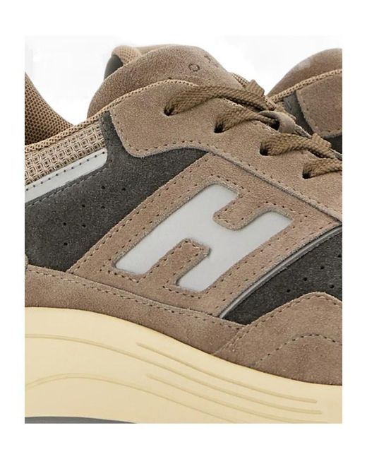 Hogan Brown Hyperlight Lace-Up Sneakers for men
