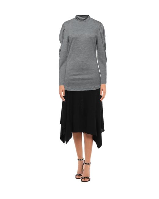 Isabel Marant Gray Long Sleeve Turtleneck Top