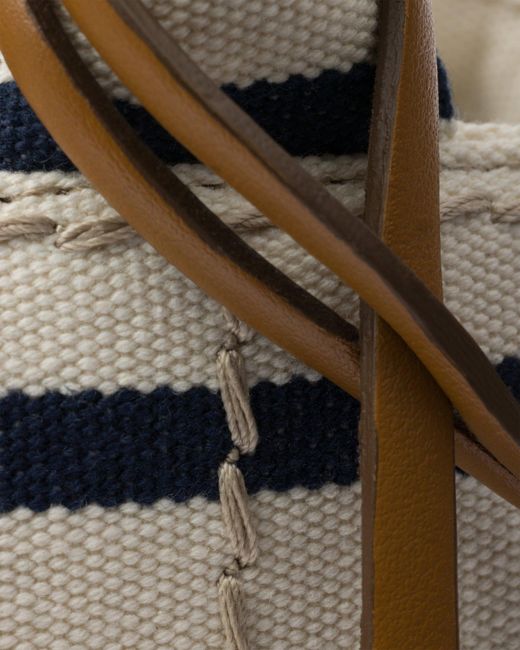 Prada Multicolor Jardinière Mini Striped Cotton Canvas Bag