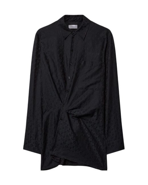 Off-White c/o Virgil Abloh Black Monogram Jacquard Twisted Mini Dress