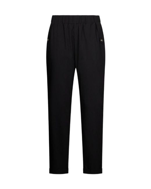 Liu Jo Black Cuffed Elasticated Trousers