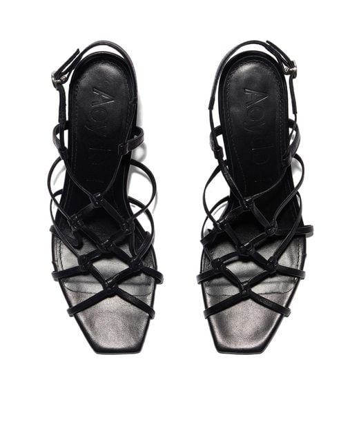 Aeyde Black Acacia Block-Heel Sandals
