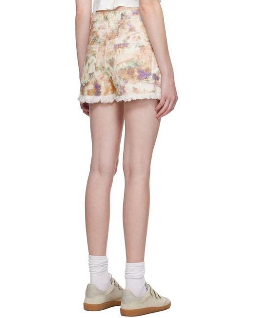 Isabel Marant Natural Lesia Denim Shorts