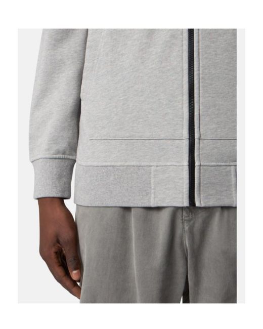 Stone Island Gray Regular-Fit Zip-Up Hooded Sweatshirt for men