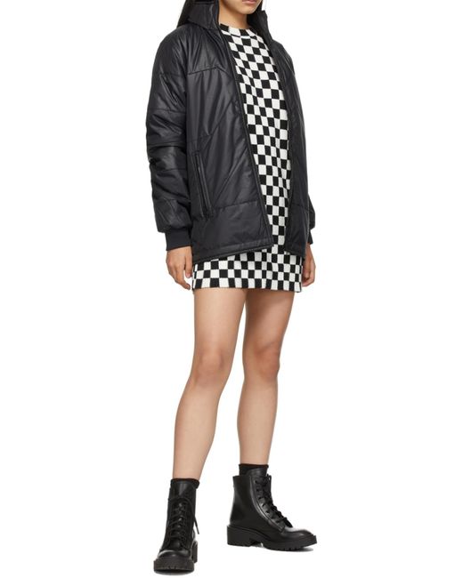 KENZO Black Logo-Print Puffer Jacket