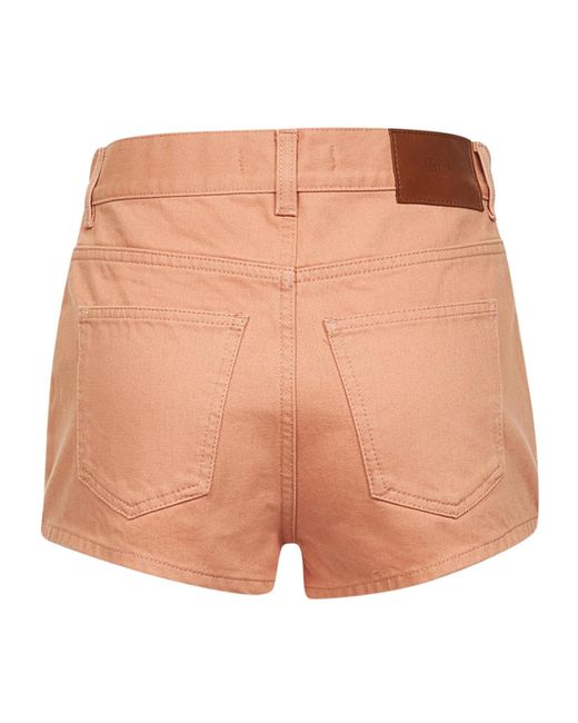 Chloé Natural Chloé High-Waisted Denim Shorts