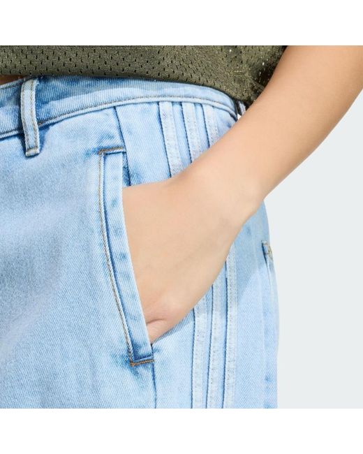 Adidas Originals Blue Adibreak Mid-Rise Wide-Leg Denim Jeans
