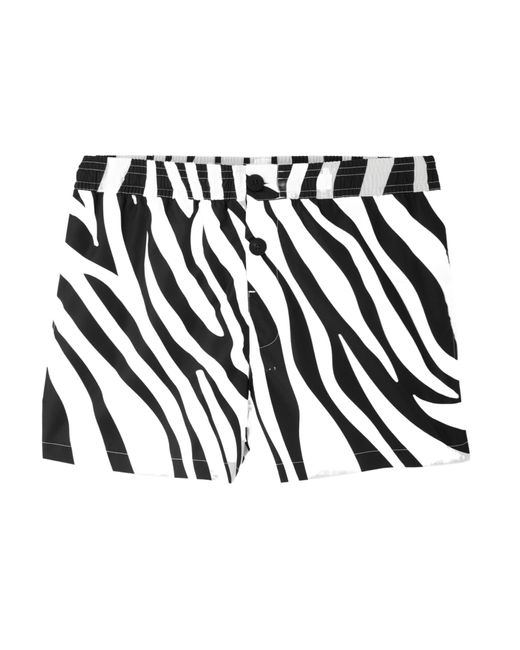 Jacquemus White Printed Swimming Trunks for men
