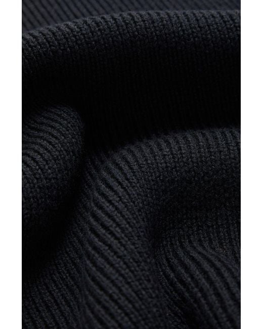 Moncler Black Wool Scarf for men