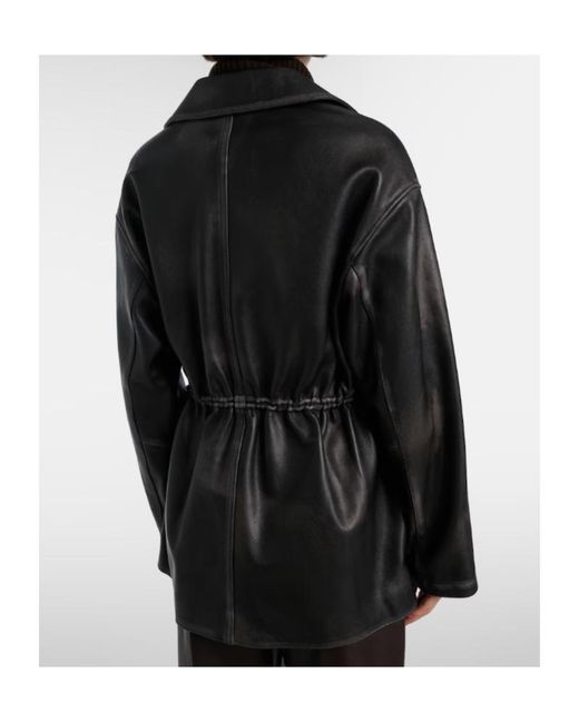 Dorothee Schumacher Black Sleek Statement Leather Jacket