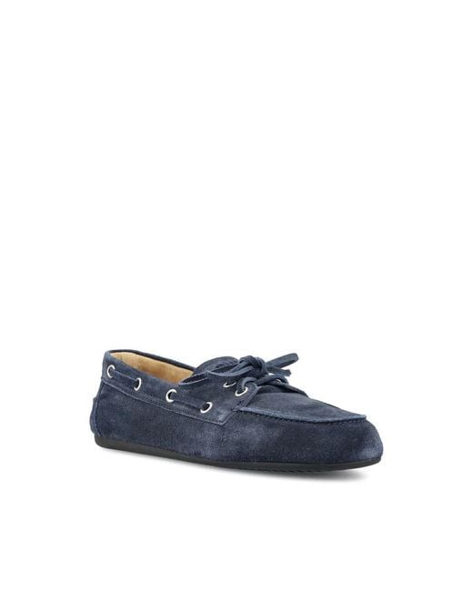 Miu Miu Blue Round-Toe Loafers