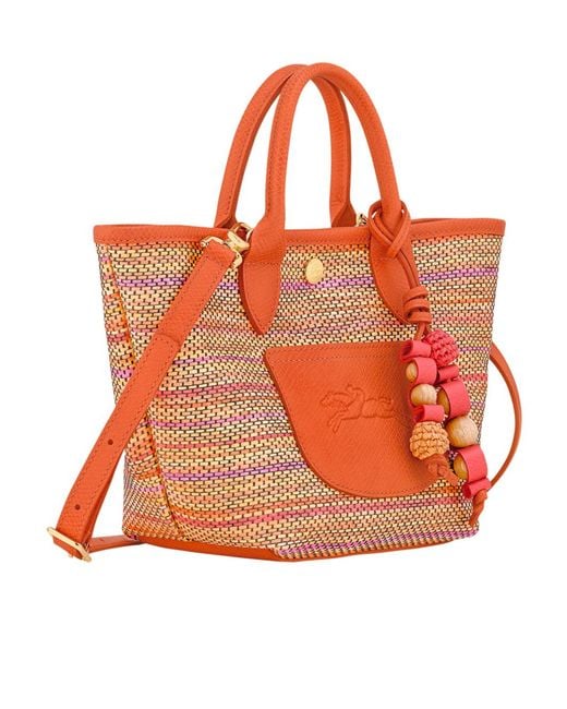 Longchamp Orange Le Panier Pliage Tote Bag