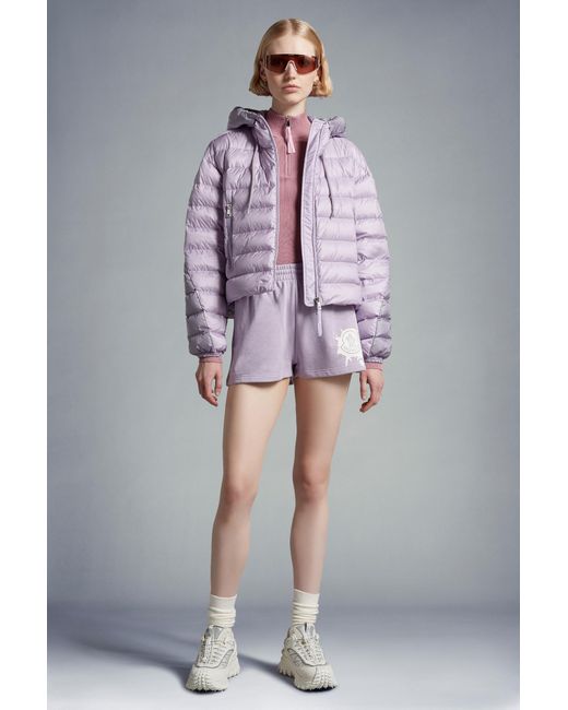 Moncler Purple Logo Shorts