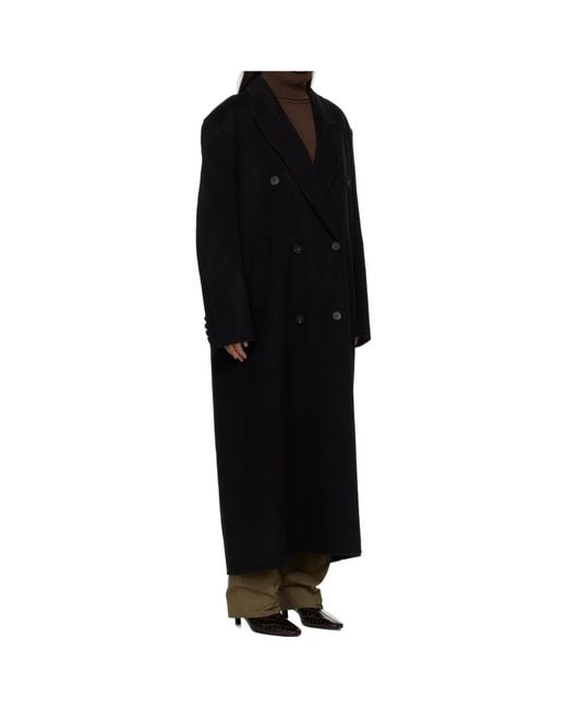 Frankie Shop Black Gaia Double Breasted Coat