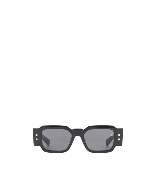 Balmain White Square-Frame Sunglasses for men