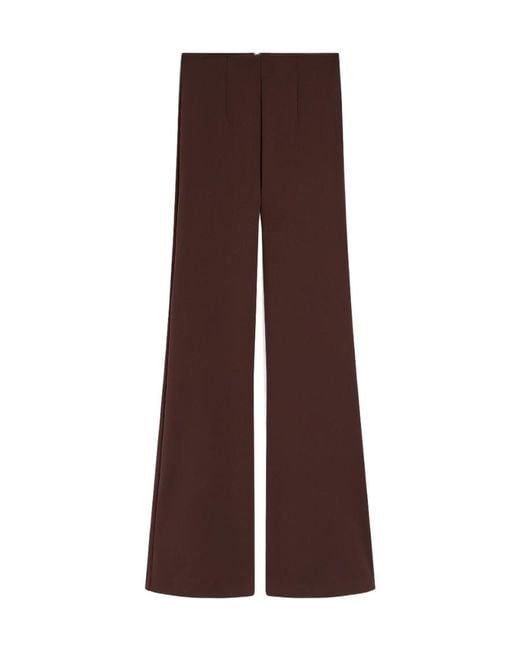 Sportmax Brown High Waist Straight Leg Pants