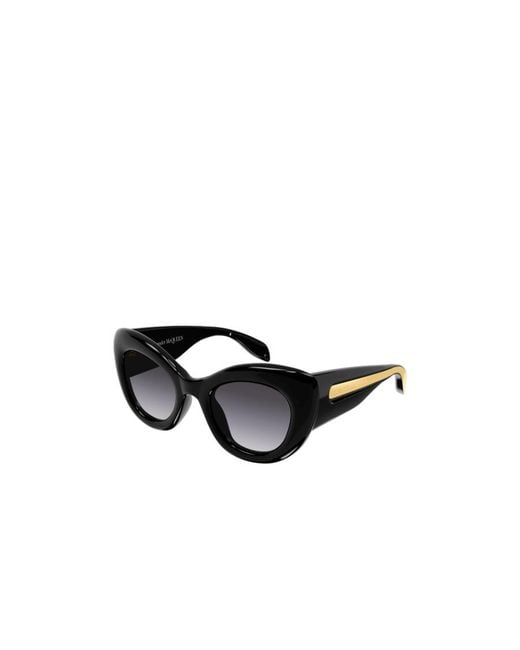McQueen Black Eyewear Cat-Eye Frame Sunglasses