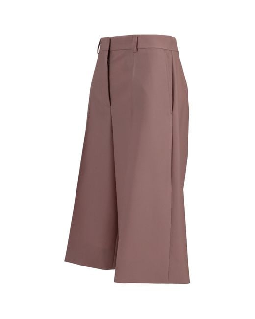 Stella McCartney Purple Pressed Crease Tailored Culotte