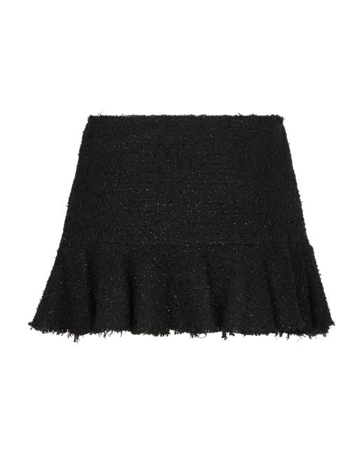 Blumarine Black Lurex Mini Skirt