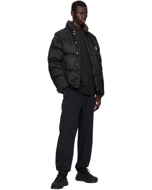 Moncler Black Verone Reversible Short Puffer Jacket for men