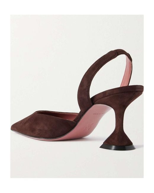 AMINA MUADDI Brown Holli Slack-Heeled Heels