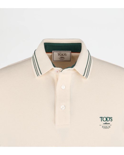 Tod's Natural Short-Sleeved Polo Shirt for men